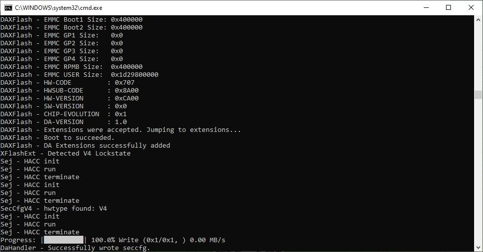 mtkclient unlocking the G24